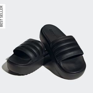 ADILETTE PLATFORM SLIDES Black size 6